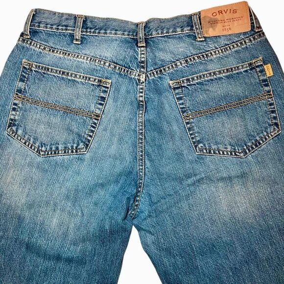 Orvis Straight Leg Jeans in Blue Wash Men’s 36/32 - Picture 5 of 9